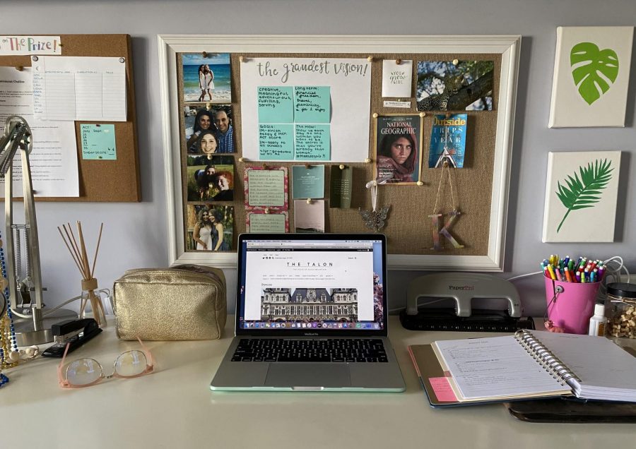 Having a designated workspace for school can help increase productivity.