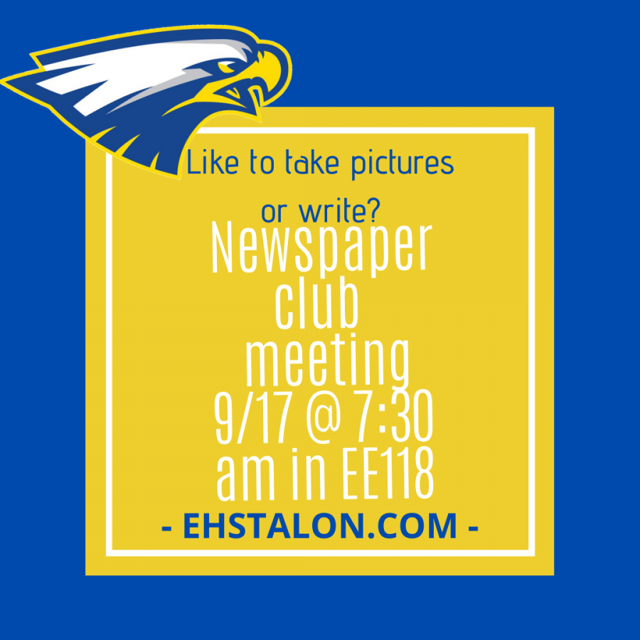 Newspaper Club Meeting on Sept. 17 @ 7:30 AM